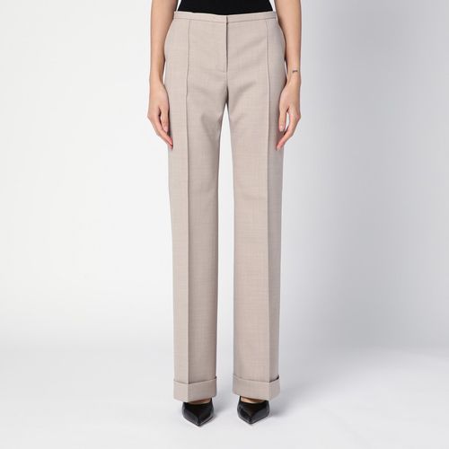 Greige wool-blend trousers - Philosophy - Modalova