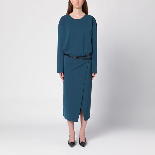 Blue wool-blend midi dress - Philosophy - Modalova