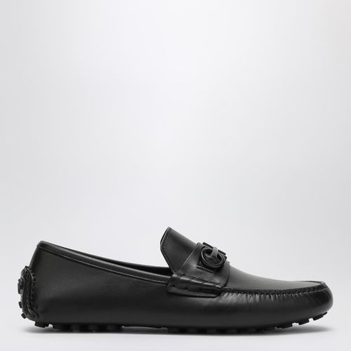 Black leather Gancini loafer - Ferragamo - Modalova