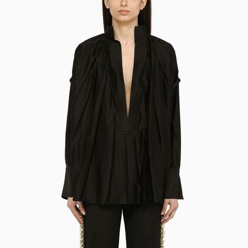 Black viscose caftan shirt - Ferragamo - Modalova