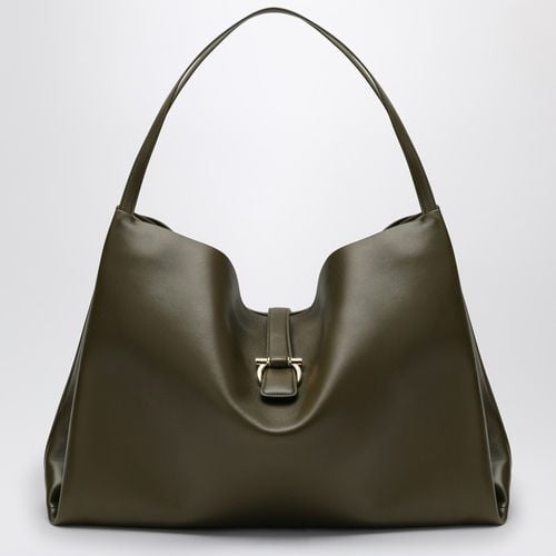 Large olive green leather tote bag - Ferragamo - Modalova