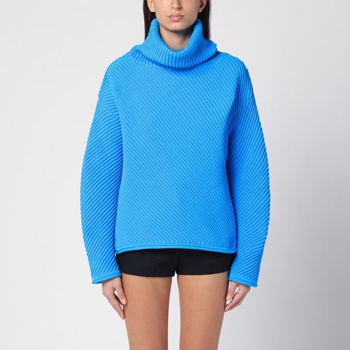 Neonblauer gerippter Oversize-Pullover - Philosophy - Modalova