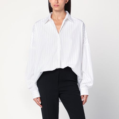 Wide white pinstriped shirt - Dries Van Noten - Modalova