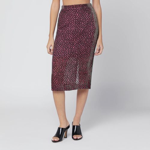 Pink polka dot skirt in silk blend - Dries Van Noten - Modalova