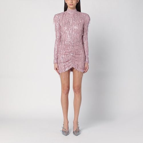 Pink mini dress with sequin fringes - ROTATE Birger Christensen - Modalova