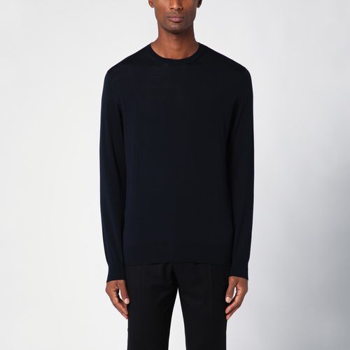 Navy blue wool sweater - ZEGNA - Modalova