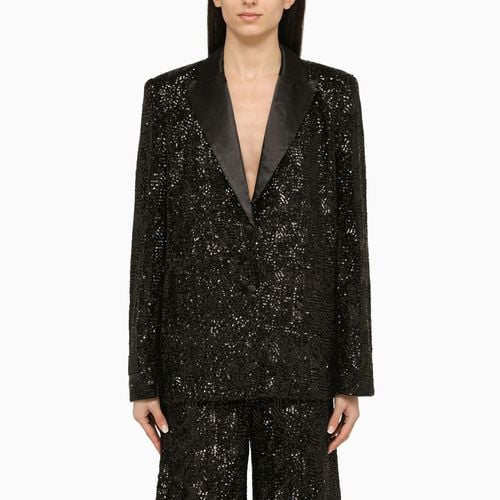 Single-breasted jacket with sequins - ROTATE Birger Christensen - Modalova