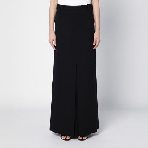 Black wool-blend long skirt - Victoria Beckham - Modalova