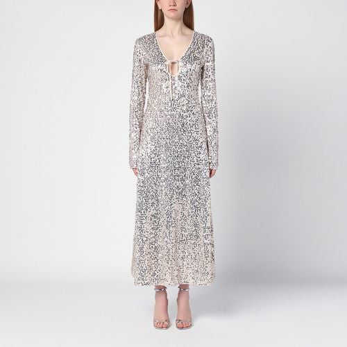 Beige midi dress with sequins - ROTATE Birger Christensen - Modalova