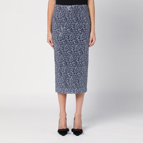 Sequined midi skirt with purple print - ROTATE Birger Christensen - Modalova