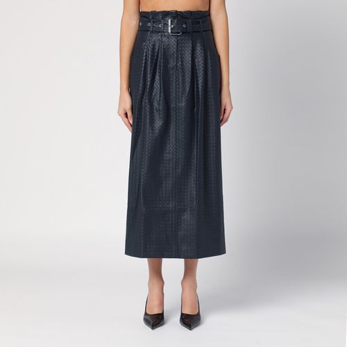 Blue woven faux leather skirt - ROTATE Birger Christensen - Modalova