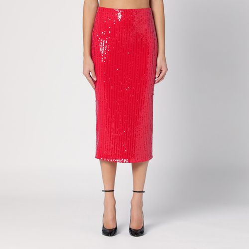 Red pencil skirt with micro sequins - ROTATE Birger Christensen - Modalova