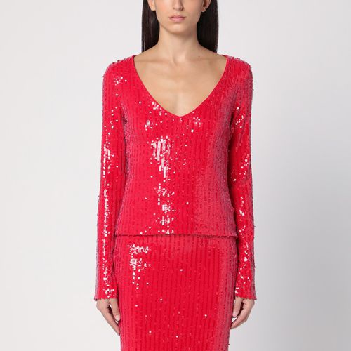 Red sweater with micro sequins - ROTATE Birger Christensen - Modalova