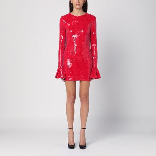 Red mini dress with micro sequins - ROTATE Birger Christensen - Modalova