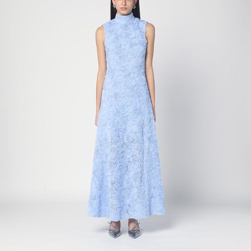 Long blue dress with flower embroidery - ROTATE Birger Christensen - Modalova