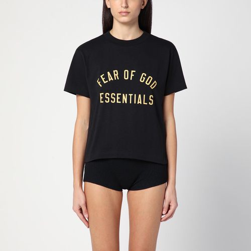 Black Tri-Blend T-Shirt with logo - Fear of God Essentials - Modalova