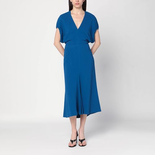 Abito midi blu zaffiro - Victoria Beckham - Modalova