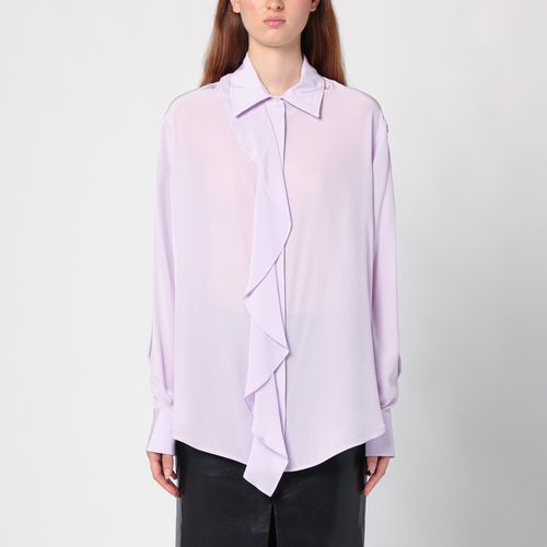 Camicia lilla in seta con volant - Victoria Beckham - Modalova