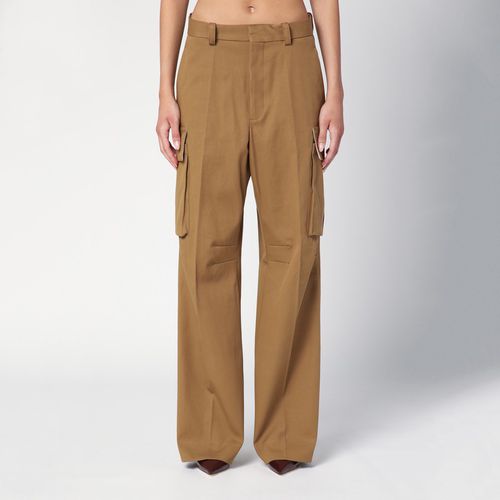 Pantalone cargo color tabacco in cotone - Victoria Beckham - Modalova