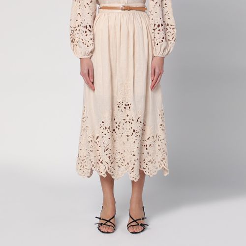 Wylie cream colored midi skirt - Zimmermann - Modalova