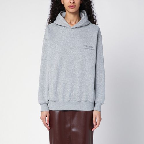 Grey cotton hooded sweatshirt - Philosophy - Modalova