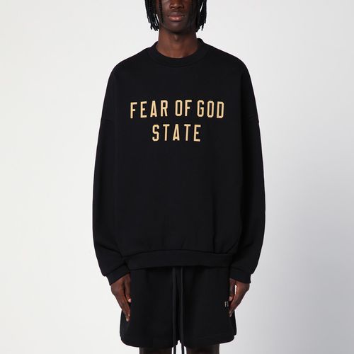 Black crewneck sweatshirt with logo - Fear of God Essentials - Modalova