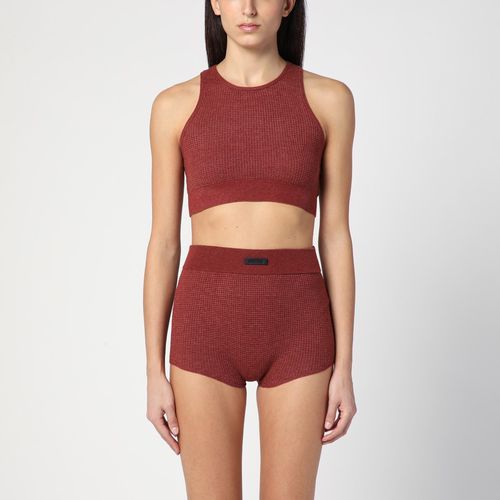 Sporty burgundy honeycomb tank top - Fear of God Essentials - Modalova