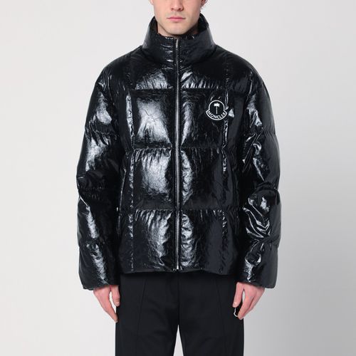 Metallic black Simoom down jacket - Moncler X Palm Angels - Modalova