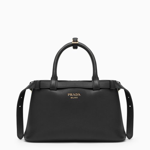 Borsa Buckle piccola nera in pelle con cintura - Prada - Modalova