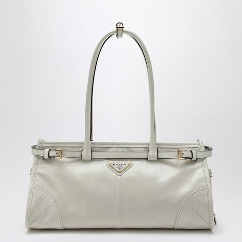 Medium white leather handbag - Prada - Modalova