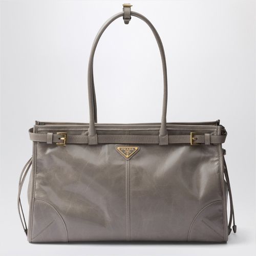 Large grey leather handbag - Prada - Modalova