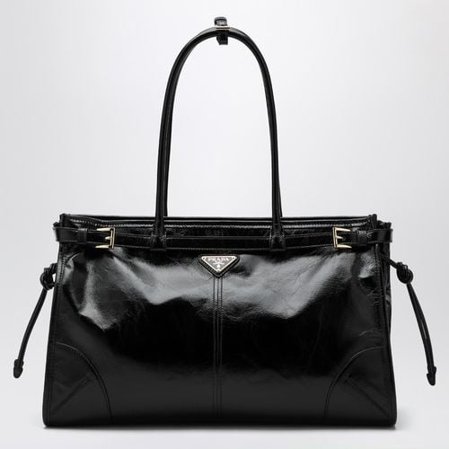 Large black leather handbag - Prada - Modalova