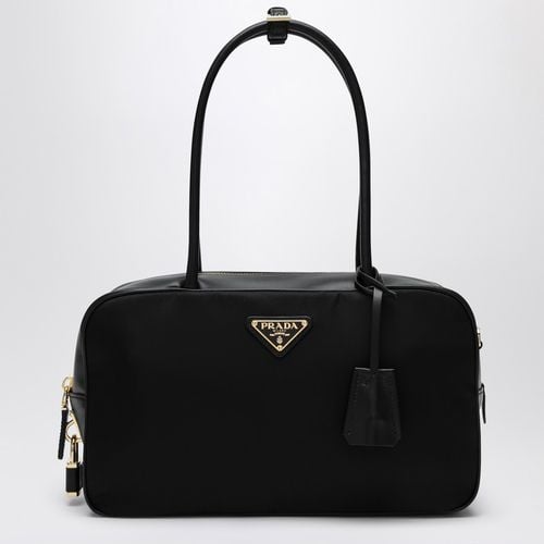 Boston Bag aus Re-Nylon und schwarzem Leder in Medium - Prada - Modalova