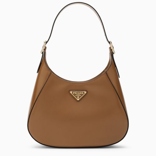 Cleo brown leather shoulder bag - Prada - Modalova