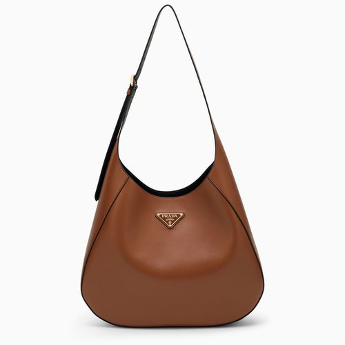 Borsa a spalla grande cuoio - Prada - Modalova