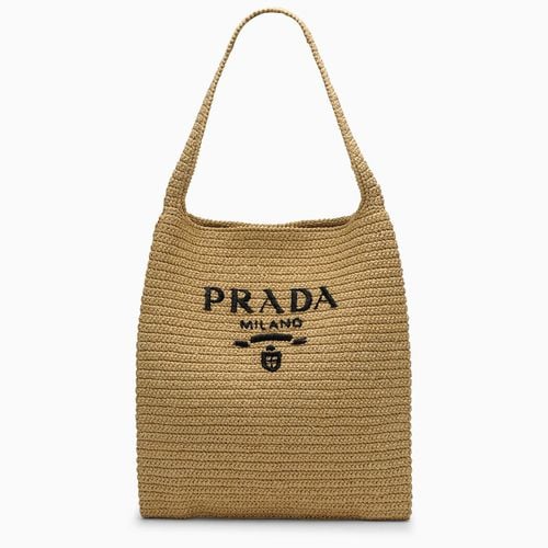 Beige raffia tote bag - Prada - Modalova