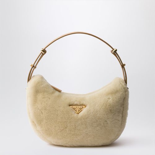 Arqué bag in sheepskin and ecru leather - Prada - Modalova