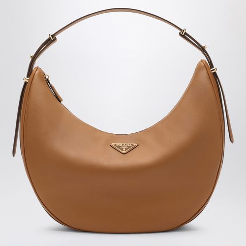 Arqué caramel large leather shoulder bag - Prada - Modalova