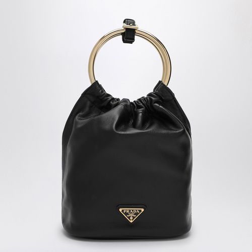 Black Nappa leather mini bucket bag - Prada - Modalova