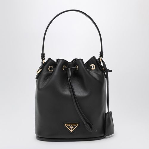 Small black leather bucket - Prada - Modalova