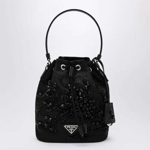 Re-Nylon mini bag with embroidery - Prada - Modalova