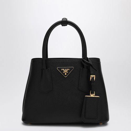 Double mini black bag in Saffiano - Prada - Modalova