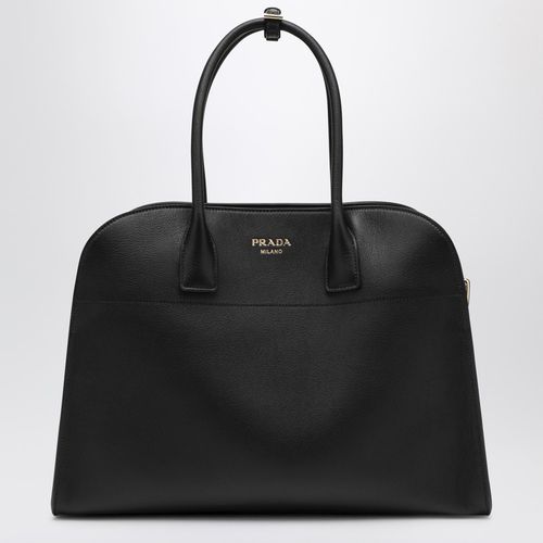 Black leather large handbag - Prada - Modalova