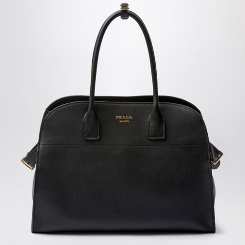 Large leather shopping bag with buckles - Prada - Modalova