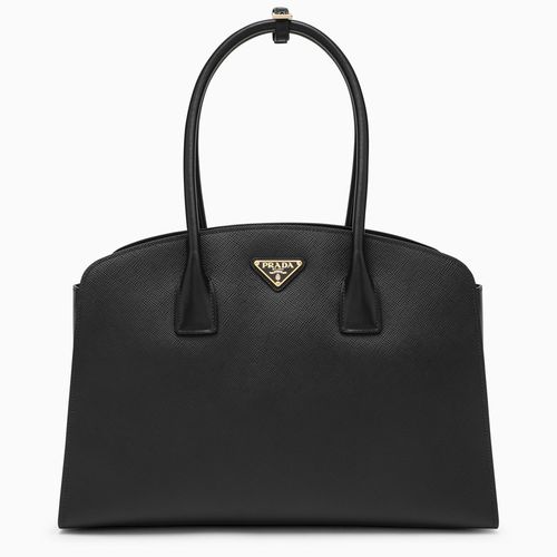 Borsa shopping grande in Saffiano nera - Prada - Modalova