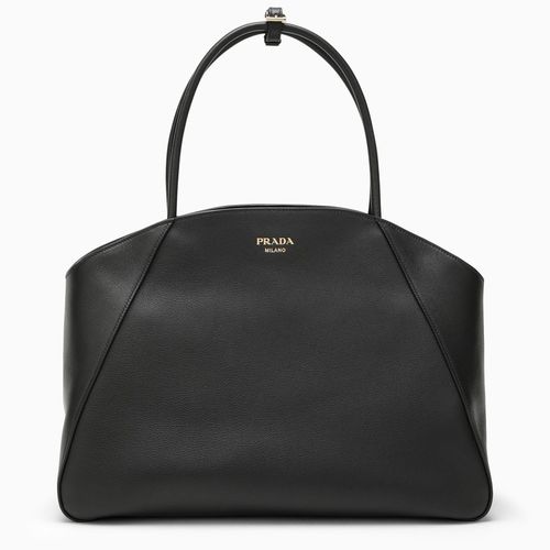 Borsa a mano grande nera in pelle - Prada - Modalova