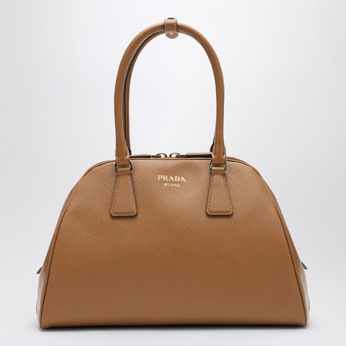 Medium caramel-coloured bag in Saffiano - Prada - Modalova