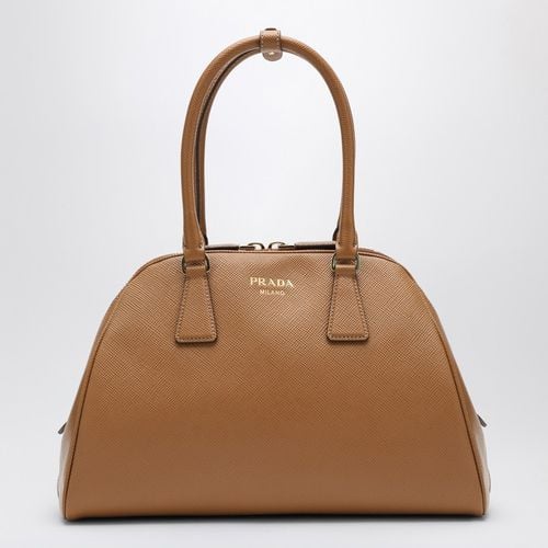 Mittelgroße karamellfarbene Tasche aus Saffiano-Leder - Prada - Modalova