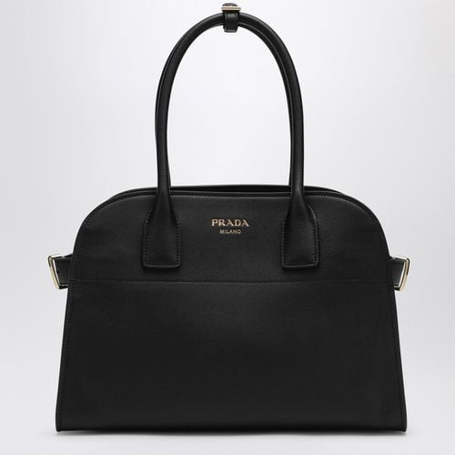 Medium leather shopping bag with buckles - Prada - Modalova