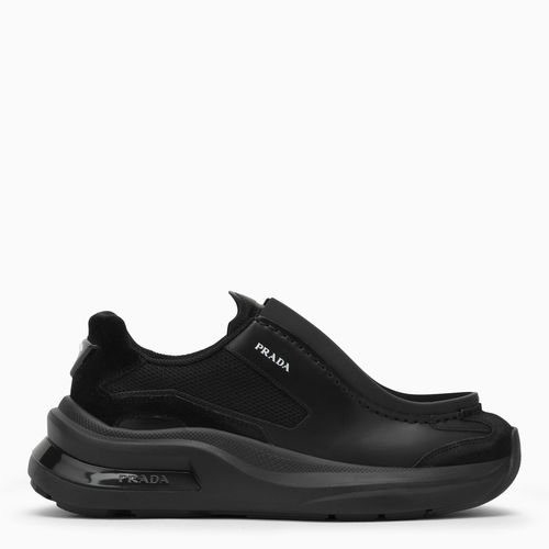 Black leather Systeme trainer - Prada - Modalova